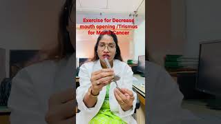 Exercise for Trismus for mouth Cancers ytshorts youtubeshorts youtubeshortsvideo yt ytshorts [upl. by Goldia]