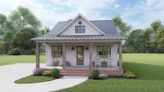 COTTAGE HOUSE PLAN 04100279 WITH INTERIOR [upl. by Hudson]