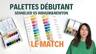 Quel matériel aquarelle pour débuter  comparaison palette de couleurs Sennelier vs Winsor amp Newton [upl. by Thomajan50]