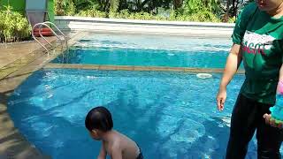 AJ enjoyed playing water pool Atlanta Village Gading Serpong [upl. by Siroval]