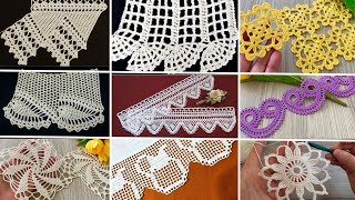 SIMPLE and elegant Border Lace Crochet Patterns for all things lacesample viral trending beauty [upl. by Granny392]