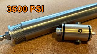 Making BIG GAME PCP 3500 PSI Valve and Tank for airgun [upl. by Noll]