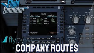 FlyByWire A32nx  Company Routes  Store Company routes in the MCDU [upl. by Beitch33]