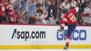 DeBrusk Tkachuk exchange goals in CRAZY Game 6 [upl. by Enelhtak271]