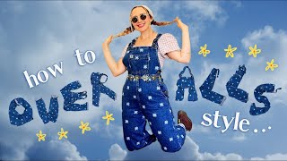 how to style OVERALLS  outfit ideas for dungarees [upl. by Assyram]