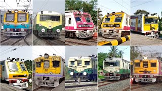 10 in 1 Amazing multicolored different model EMU local trains of भारतीय रेलवे [upl. by Warga]