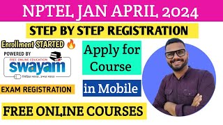 SWAYAM Free Online Course Certificate  How to Enroll for Course and NPTEL EXAM Registration process [upl. by Dranoc]