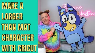 Cutting larger than mat projects using your Cricut machine  Large character cut outs in cardstock [upl. by Coppinger290]