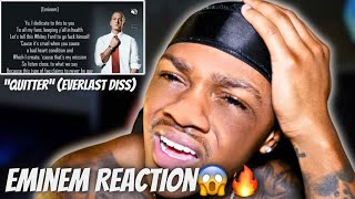 HE WANTED BLOODFirst Time Hearing quotQuitterquot Eminem Ft D12 Reaction [upl. by Bonnes756]