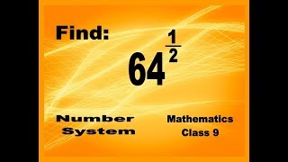 9th Maths Chapter 1 NUMBER SYSTEM Exponents and Powers for Real Numbers [upl. by Adoh300]