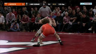 133 LBs 6 Daton Fix Oklahoma State vs 2 Nick Suriano Rutgers  Big Ten Wrestling [upl. by Euqor59]