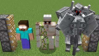 iron golem  HEROBRINE  ferrous wroughtnout in minecraft [upl. by Callan]