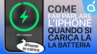 Come far PARLARE lIPHONE quando si CARICA la BATTERIA  TUTORIAL shorts [upl. by Malkin]