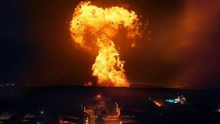 Incredible volcanic eruption in Colombia Column of fire due to methane explosion [upl. by Sheets]