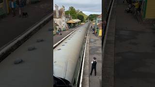 Steam Train leaving Corfe Castle station Swanage Heritage Railway 🇬🇧 corfe wareham steamtrain [upl. by Obrien]