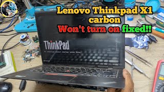 Lenovo Thinkpad X1 carbon wont turn on fixed [upl. by Sil]