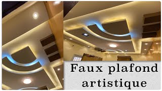 Décoration faux plafond salon en plâtre salamprostaff [upl. by Westland936]