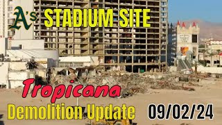 Tropicana Las Vegas Demolition Update 09 02 24 [upl. by Einnahpets216]