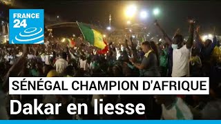 Le Sénégal champion dAfrique scènes de liesse à Dakar • FRANCE 24 [upl. by Senzer]