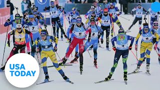 Olympic biathlon will keep you on the edge of your seat  USA TODAY [upl. by Niaz585]