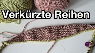 Verkürzte Reihen stricken mit Doppelmasche [upl. by Amihc]