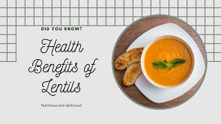 Nutrition and Health Benefits of Lentils  Food For Weight Loss [upl. by Eelrahc]