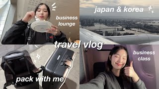 PACK AND FLY WITH ME TO JAPAN AND KOREA business class experience travel essentials fall 2023 [upl. by Eckardt]