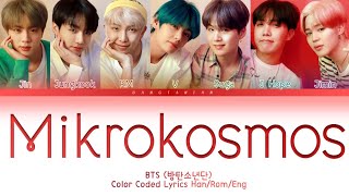 BTS 방탄소년단  Mikrokosmos 소우주 Color Coded Lyrics HanRomEng [upl. by Eeznyl]