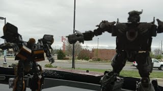 Bumblebee vs Galvatron  Stop Motion contest entry for Transformersnerdstopmotions [upl. by Aissert]