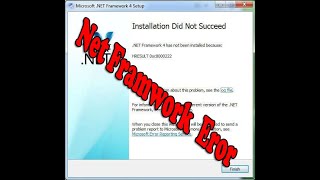 CARA ATASI NET FRAMEWORK EROR SAAT DI INSTAL [upl. by Iatnahs482]