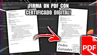 Cómo FIRMAR un DOCUMENTO PDF con CERTIFICADO DIGITAL [upl. by Leshia]