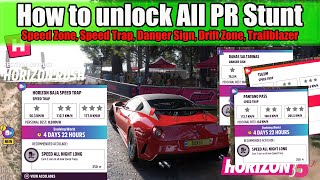 How to unlock All PR Stunt Speed Zone Speed Trap Danger Sign Drift Zone Trailblazer in Forza 5 [upl. by Stevens]