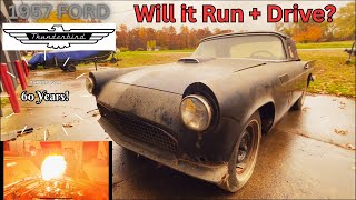 1957 Ford Thunderbird will it RUN and DRIVE Parked for almost 60 YEARS things got HEATED [upl. by Doolittle257]