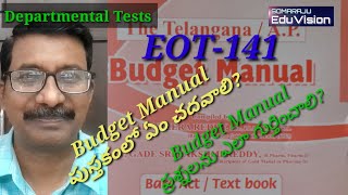 Departmental Tests  EOT141  Identification of Questions relating to Budget Manual and its Content [upl. by Riay]