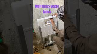 PORTA wall hung toilet water tanks setting plumbing worksvairalshort please subscribemychannel [upl. by Olenolin975]