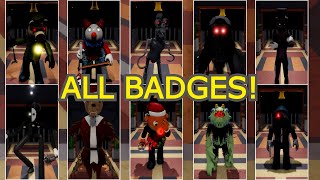 How to get ALL 37 BADGES  MORPHSSKINS in ACCURATE PIGGY RP THE RETURN  Roblox [upl. by Currey]