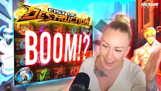 DICKE FETZEREI amp DICKER GEWINN  FIST OF DESTRUCTION🤜💥🤑  itsaboutanna Casino Highlights [upl. by Nyladnewg20]