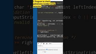 C Program to check the palindrome number using recursion coding programminglanguage cprogramming [upl. by Nesaj]