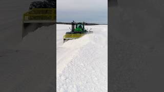 JOHN DEERE 9530 plowing snow with Degelman blade [upl. by Alonso]