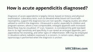 MRCS Part B Acute Appendicitis [upl. by Chancelor]