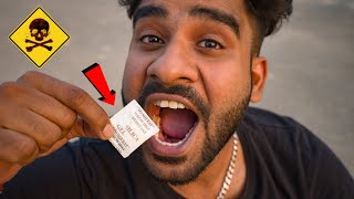 इसे खाने से मौत हो सकती है 😨 EATING SILICA GEL [upl. by Yelkcub]