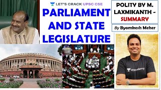 L4 Parliament and State Legislature  Indian Polity Series  UPSC CSEIAS 2021  Byomkesh Meher [upl. by Martens]