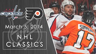 NHL Classics Flyers fight off Capitals to help playoff push  3514  NBC Sports [upl. by Atinyl]