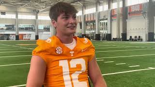 Vols QB Jake Merklinger discusses Tennessee Football fall camp [upl. by Najar]