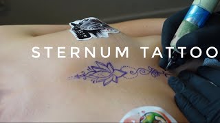 Sternum tattoo  3x speed [upl. by Essie722]