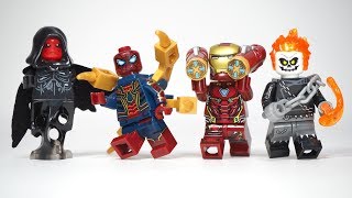 Avengers Infinity War Iron Man Weapon Iron Spider man Red Skull Unofficial Lego Minifigures [upl. by Starobin]