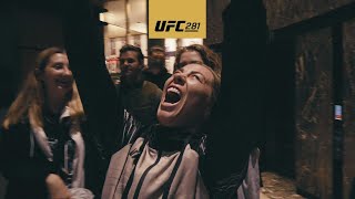 Behind the scenes at ufc281  Meatball Molly [upl. by Noicnecsa]