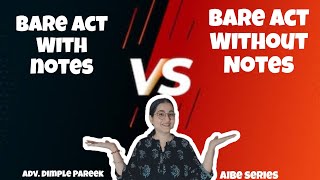 Difference between Bare Act with Notes v Bare Act without Notes All India Bar Exam AIBE 2023 [upl. by Elleirol]