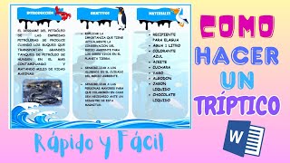 COMO HACER UN TRÍPTICO DE MANERA FACIL RAPIDA Y SENCILLA💖 [upl. by Llennor]