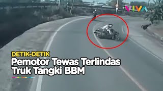 TRAGIS Pemotor Terlindas TRUK TANGKI BBM TEWAS MENGENASKAN [upl. by Enamrej]